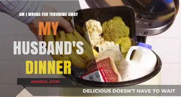 Throwing Away Husband's Dinner: Was I Wrong or Justified?