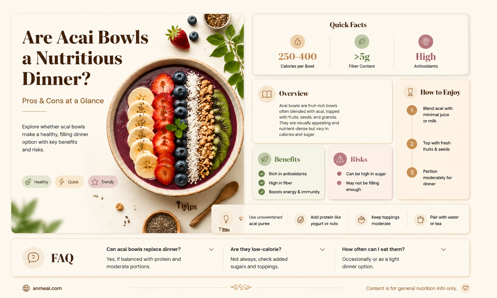 are acai bowls healthy for dinner