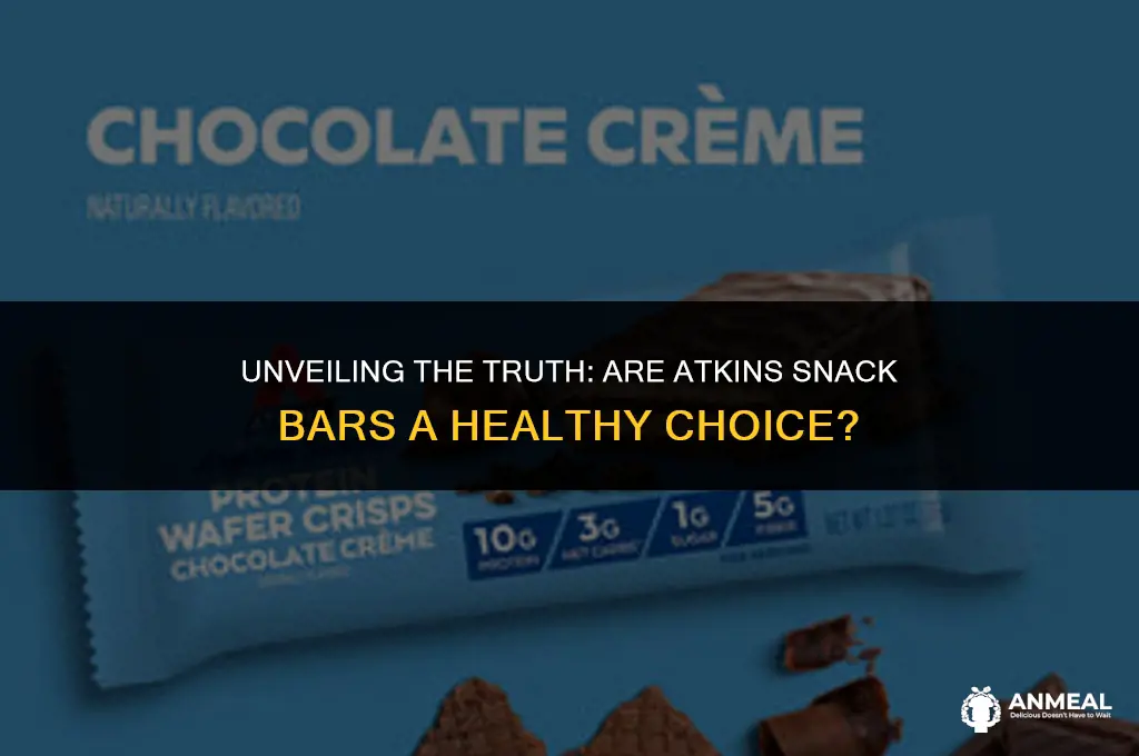 are atkins snack bars healthy