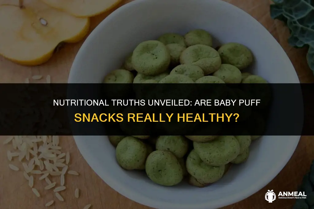 are baby puff snacks healthy
