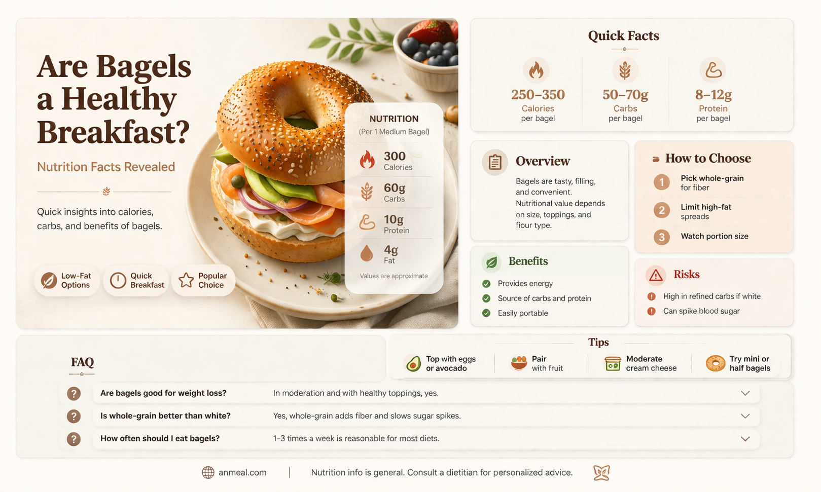 are bagels a bad breakfast