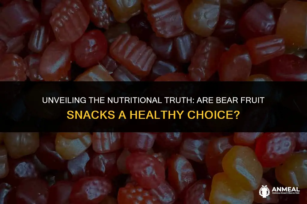 are bear fruit snacks healthy