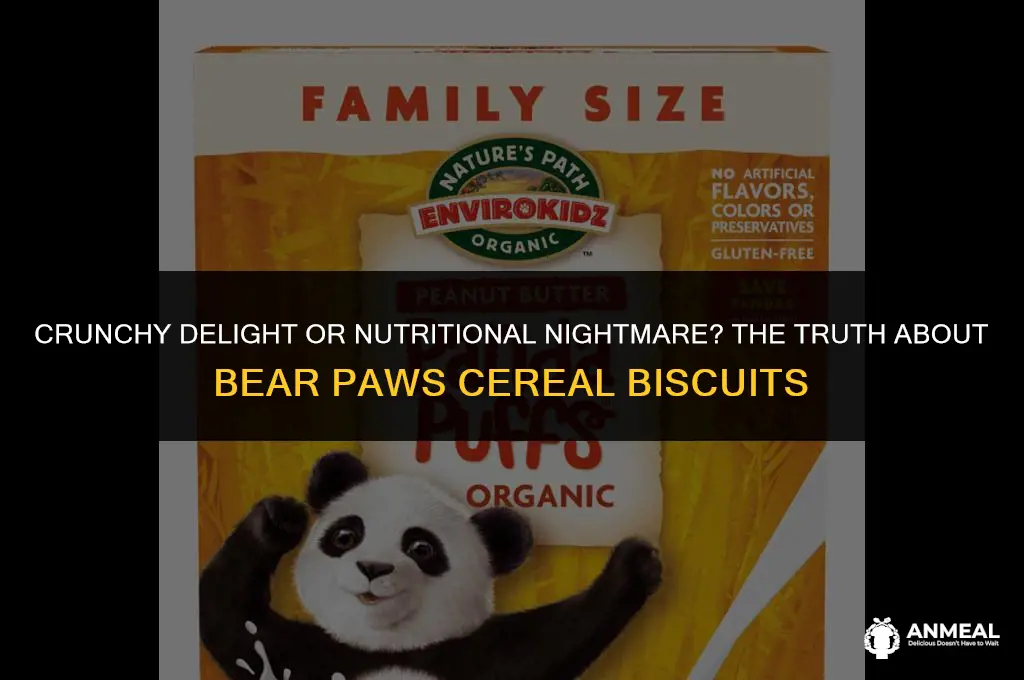 are bear paws morning snack cereal biscuits healthy
