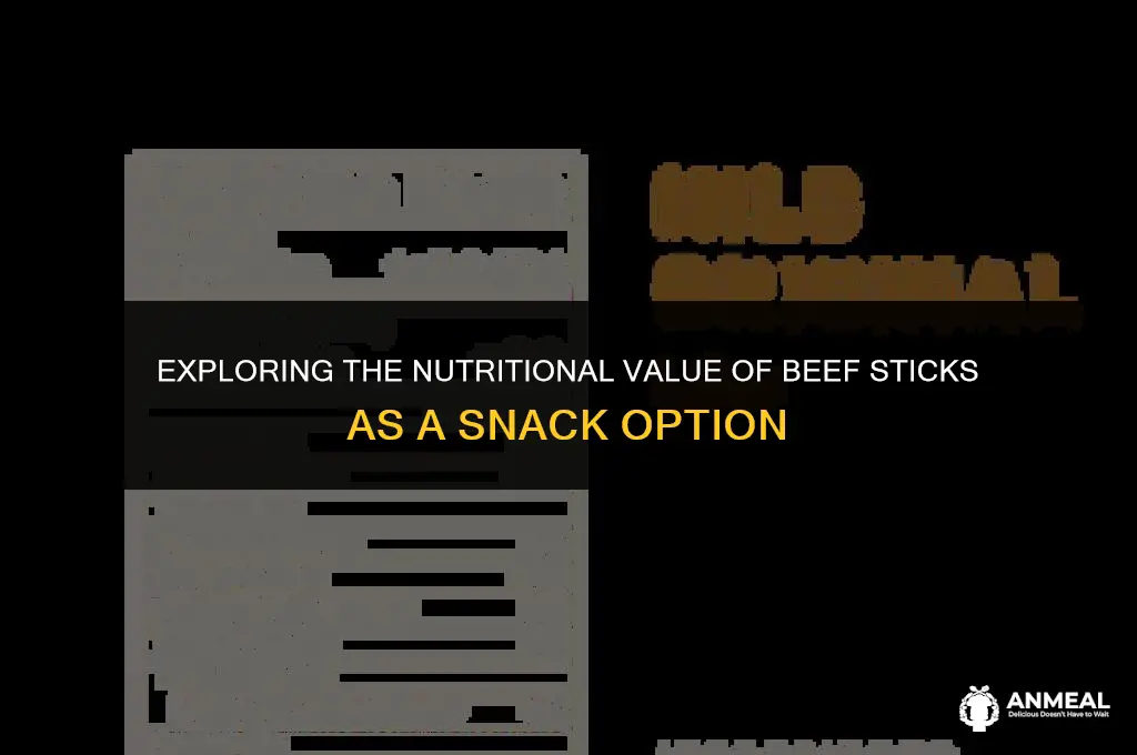 are beef sticks a healthy snack