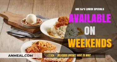 Weekend Availability of BJ's Lunch Specials: What You Need to Know