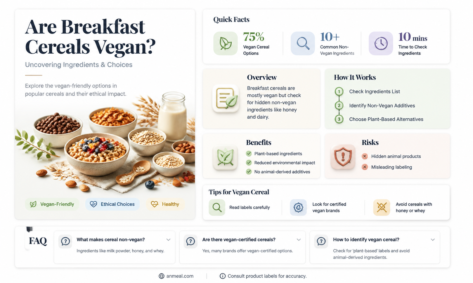 are breakfast cereals vegan