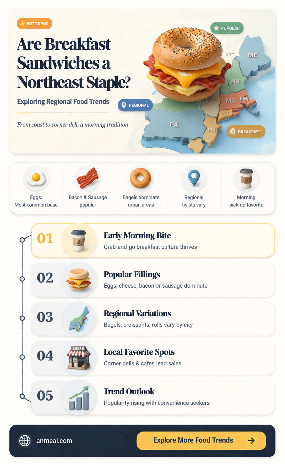 are breakfast sandwiches northeast