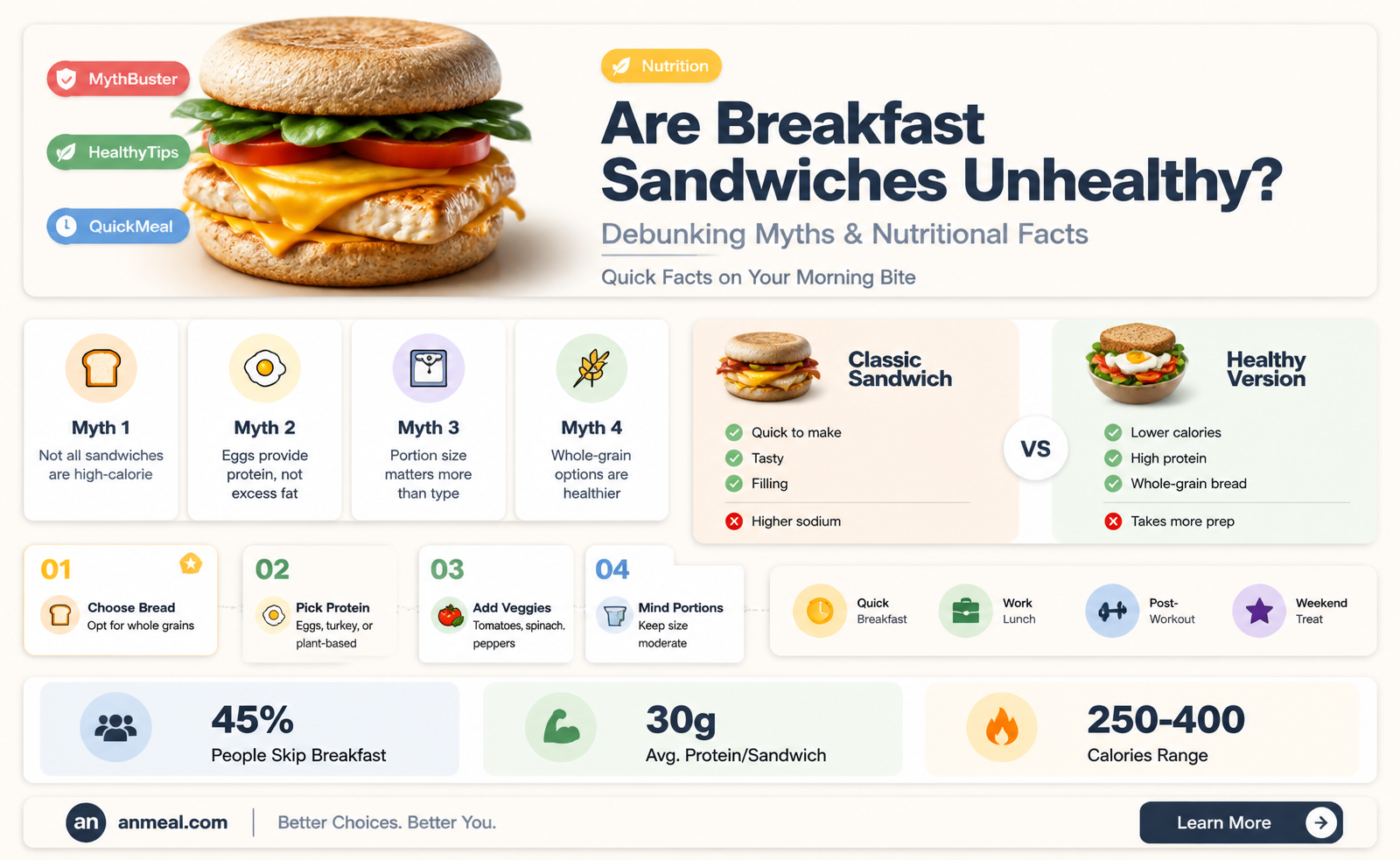 are breakfast sandwiches unhealthy