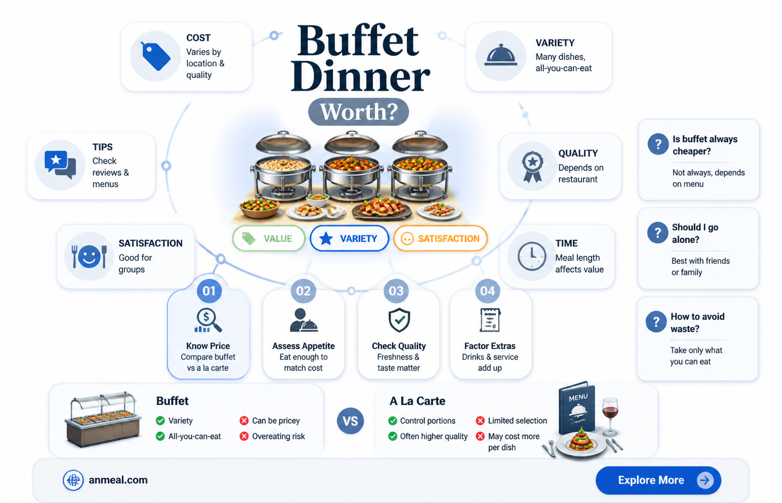 are buffet dinner prices mroe expensive