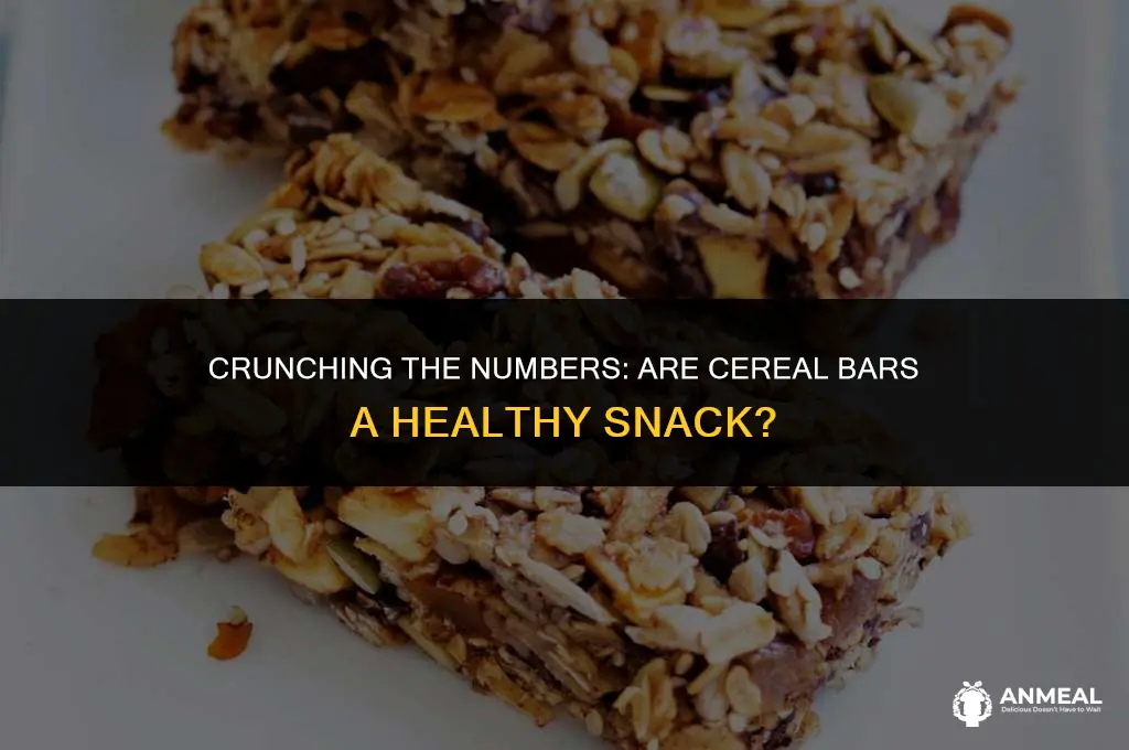 are cereal bars a healthy snack