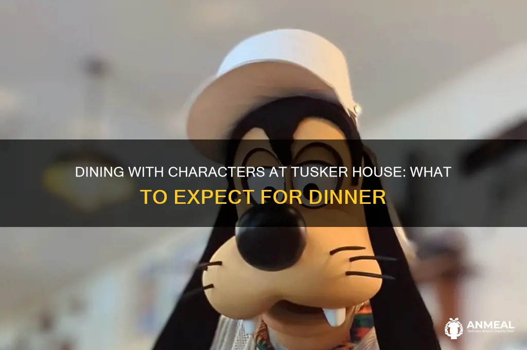 are characters at tusker house for dinner