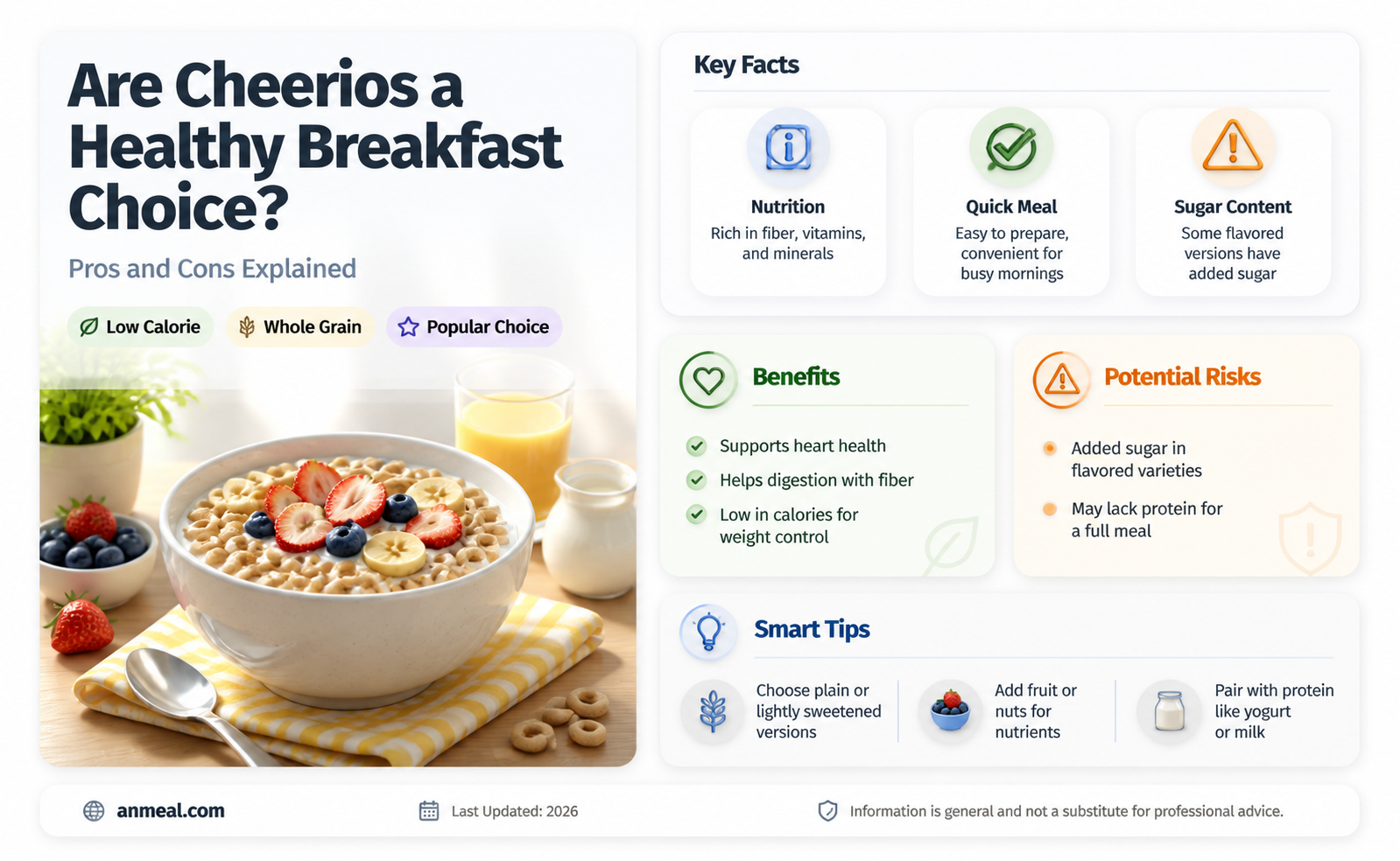 are cheerios bad for breakfast