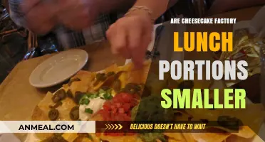 Are Cheesecake Factory Lunch Portions Smaller Than Dinner Portions?