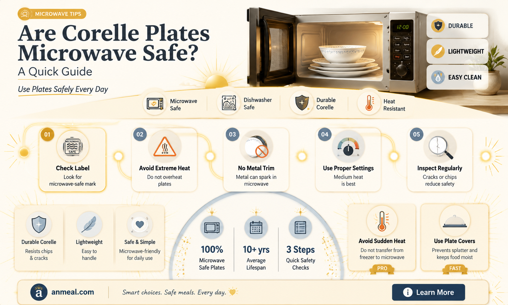 are corelle dinner plates microwave safe