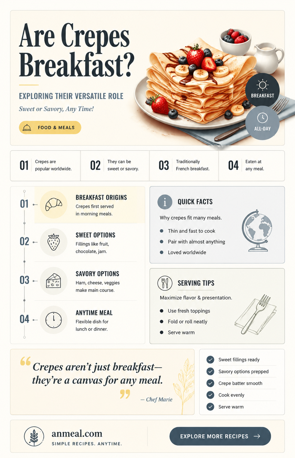are crepes a breakfast food