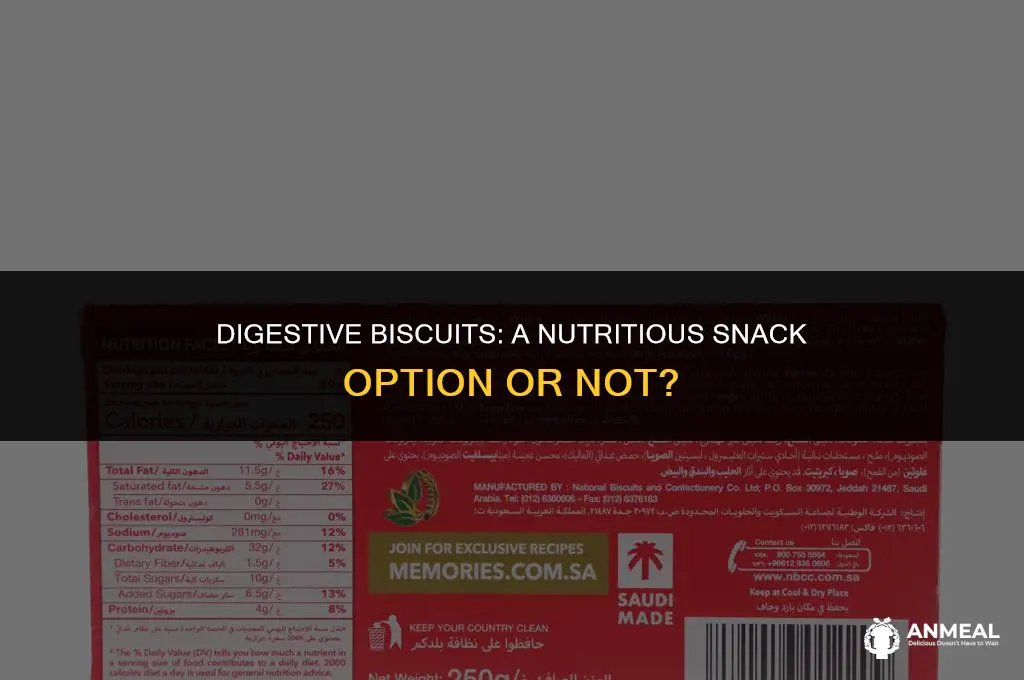 are digestive biscuits a healthy snack