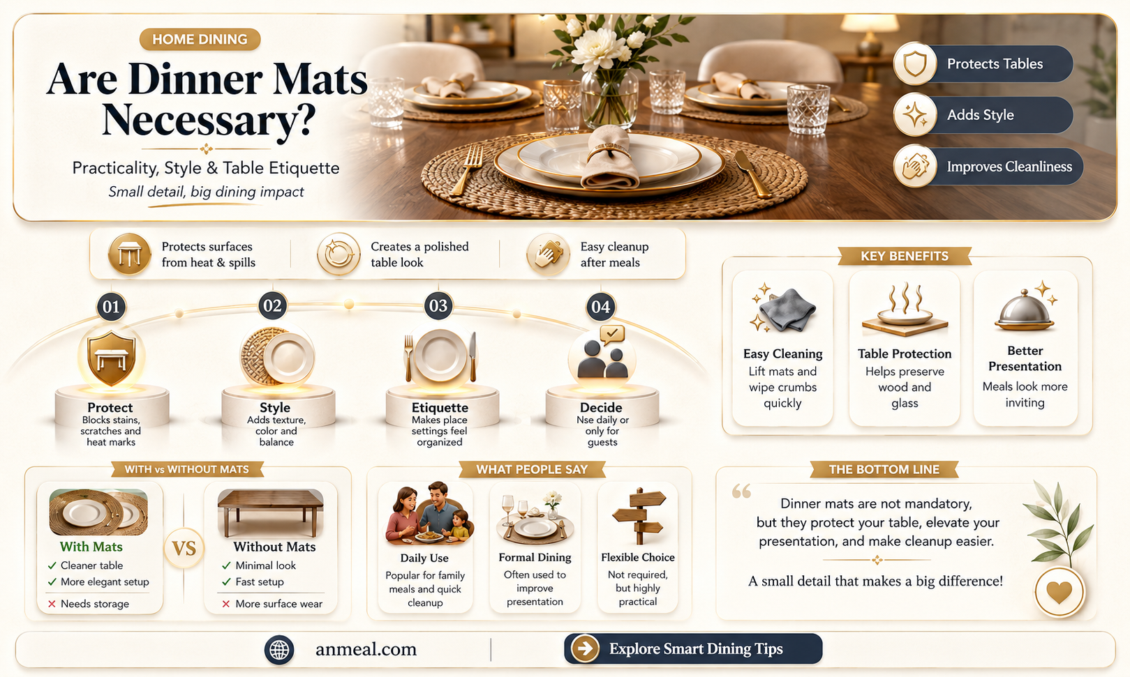 are dinner mats necessary