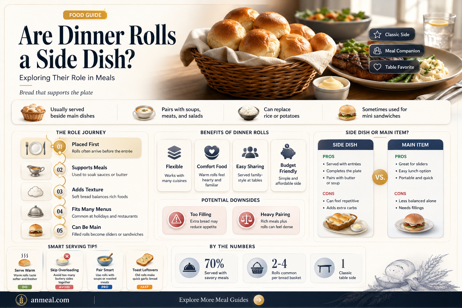 are dinner rolls a side