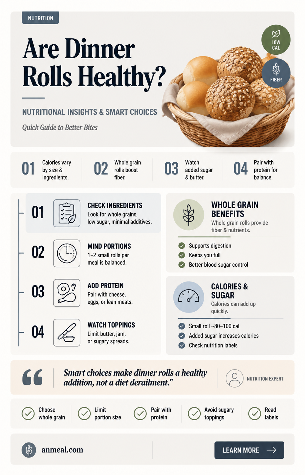 are dinner rolls healthy