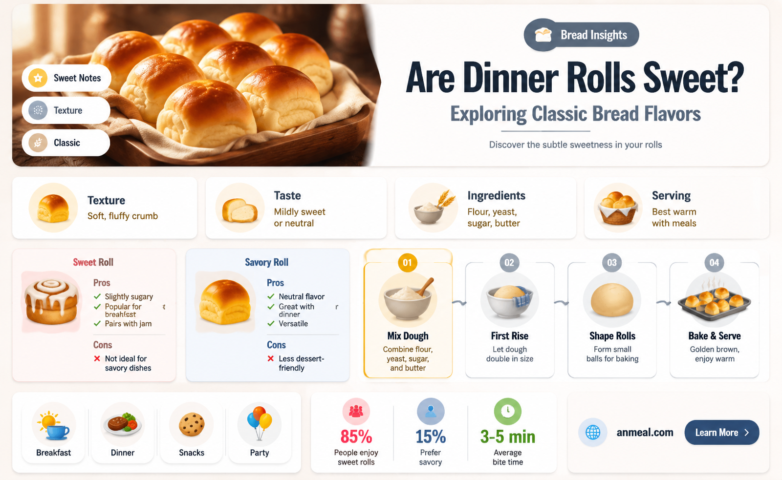 are dinner rolls sweet