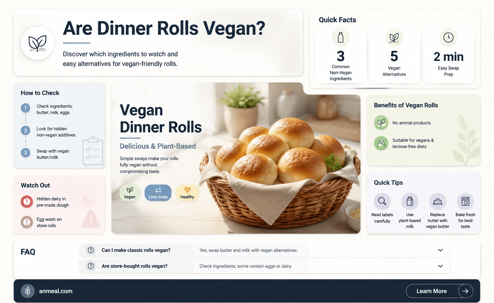 are dinner rolls vegan