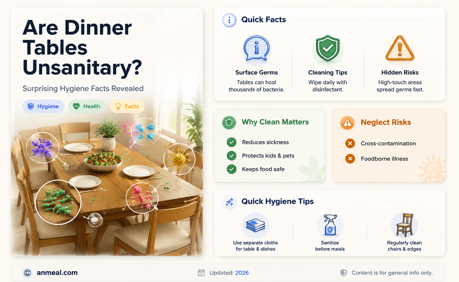 are dinner tables uncanitary