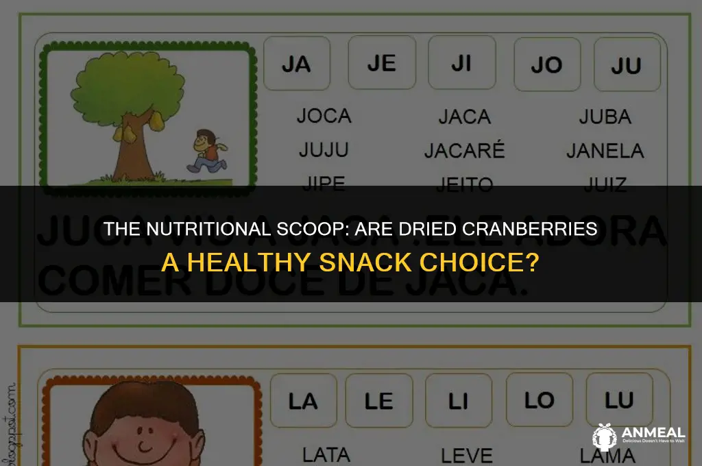 are dried cranberries a good snack