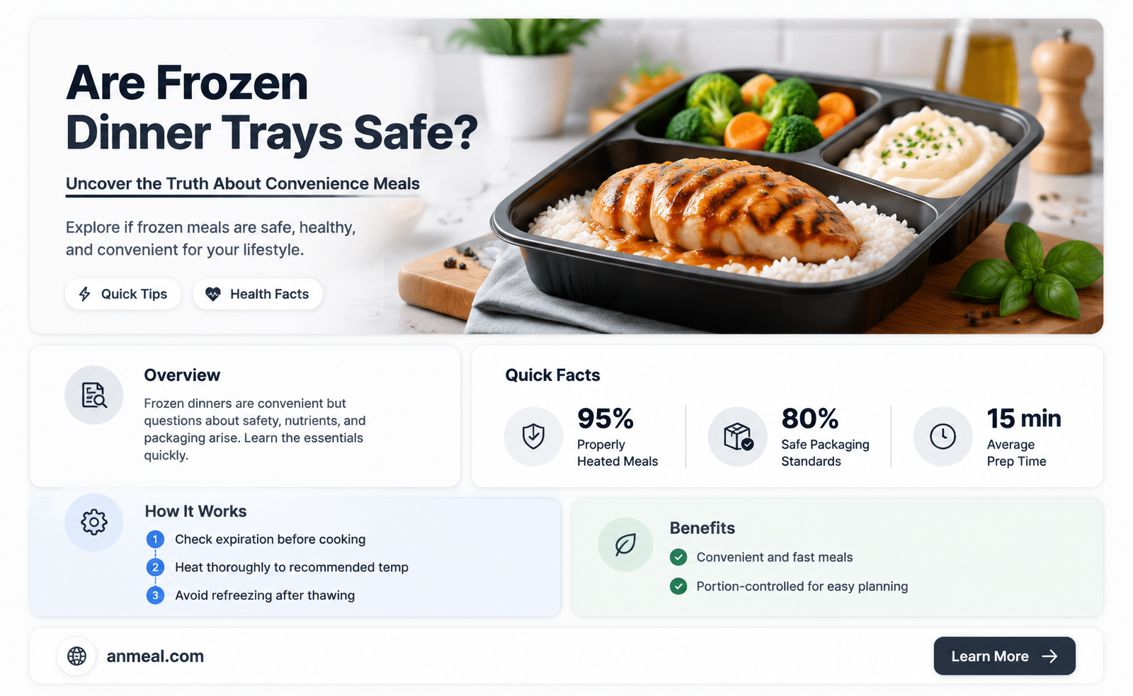 are frozen dinner meals trays safe
