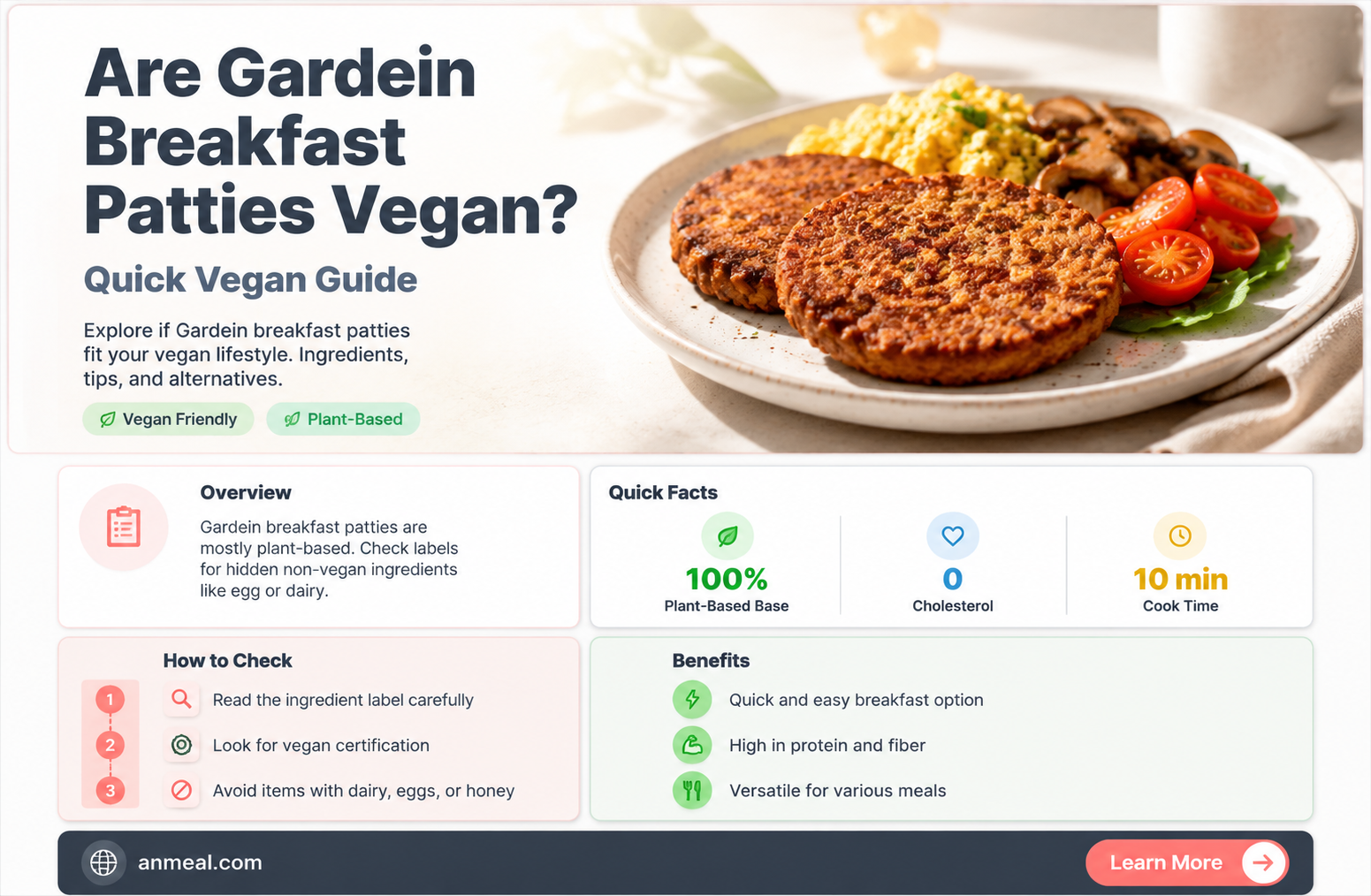 are gardein breakfast patties vegan