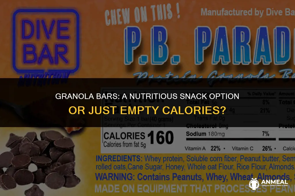 are granola bars a healthy snack