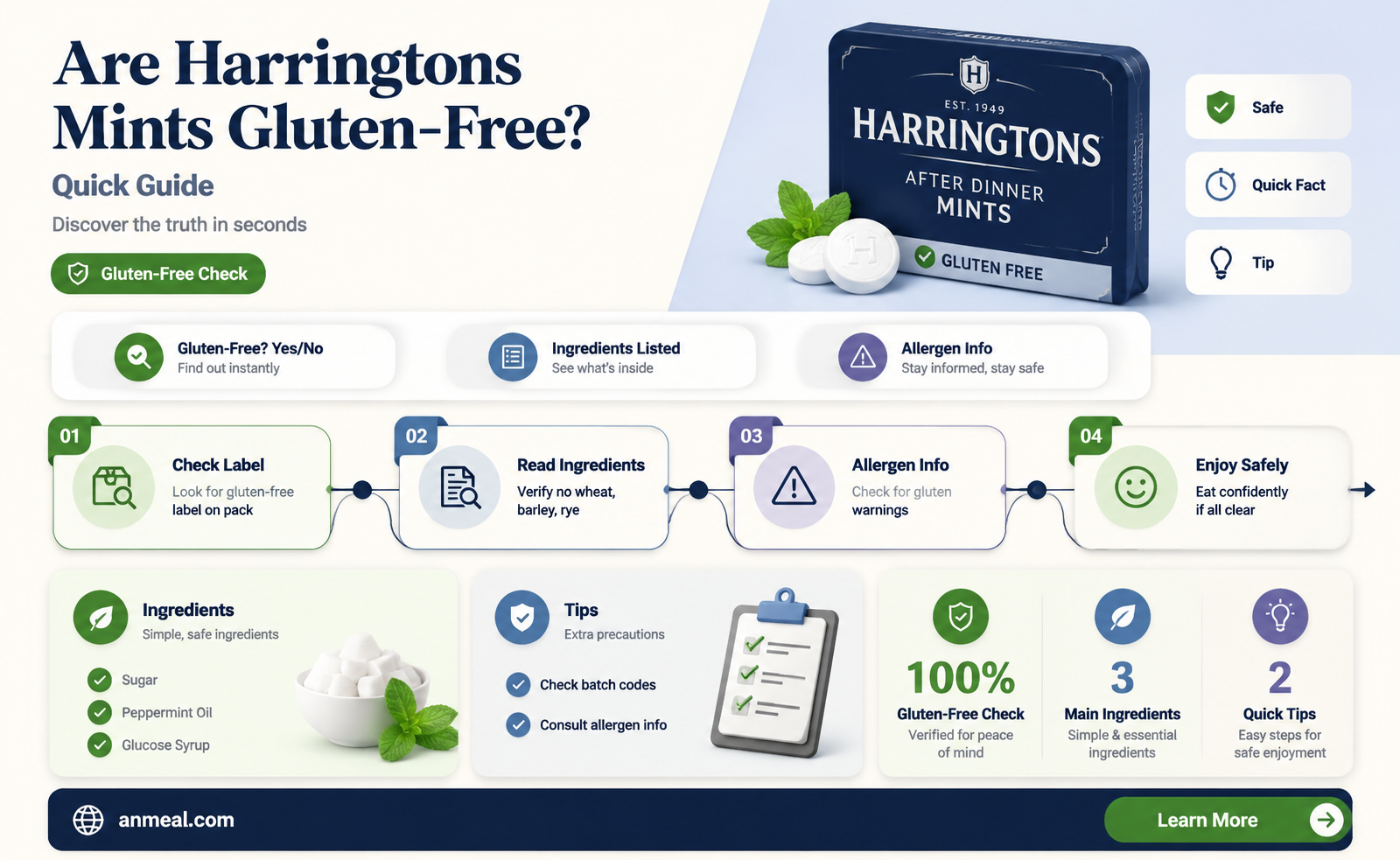 are harringtons after dinner mints gluten free