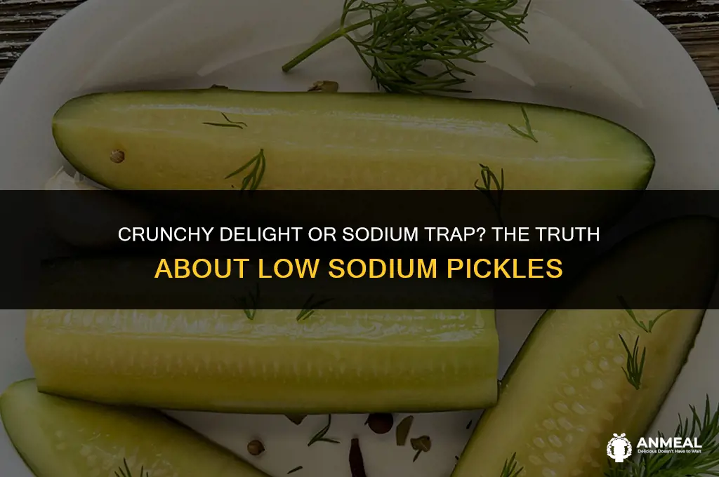 are low sodium pickles a healthy snack