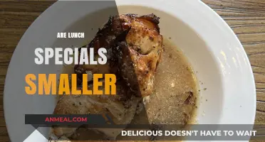 Are Lunch Specials Really Smaller Portions? A Culinary Investigation