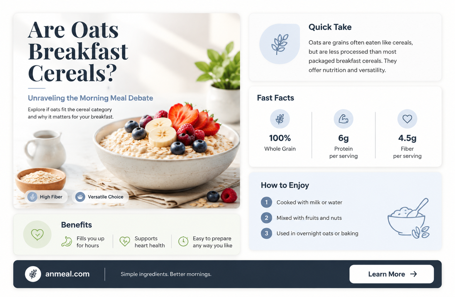 are oats a breakfast cereals
