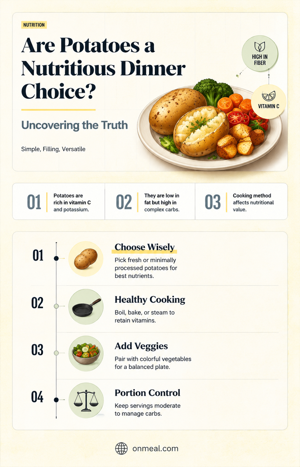 are potatoes healthy for dinner