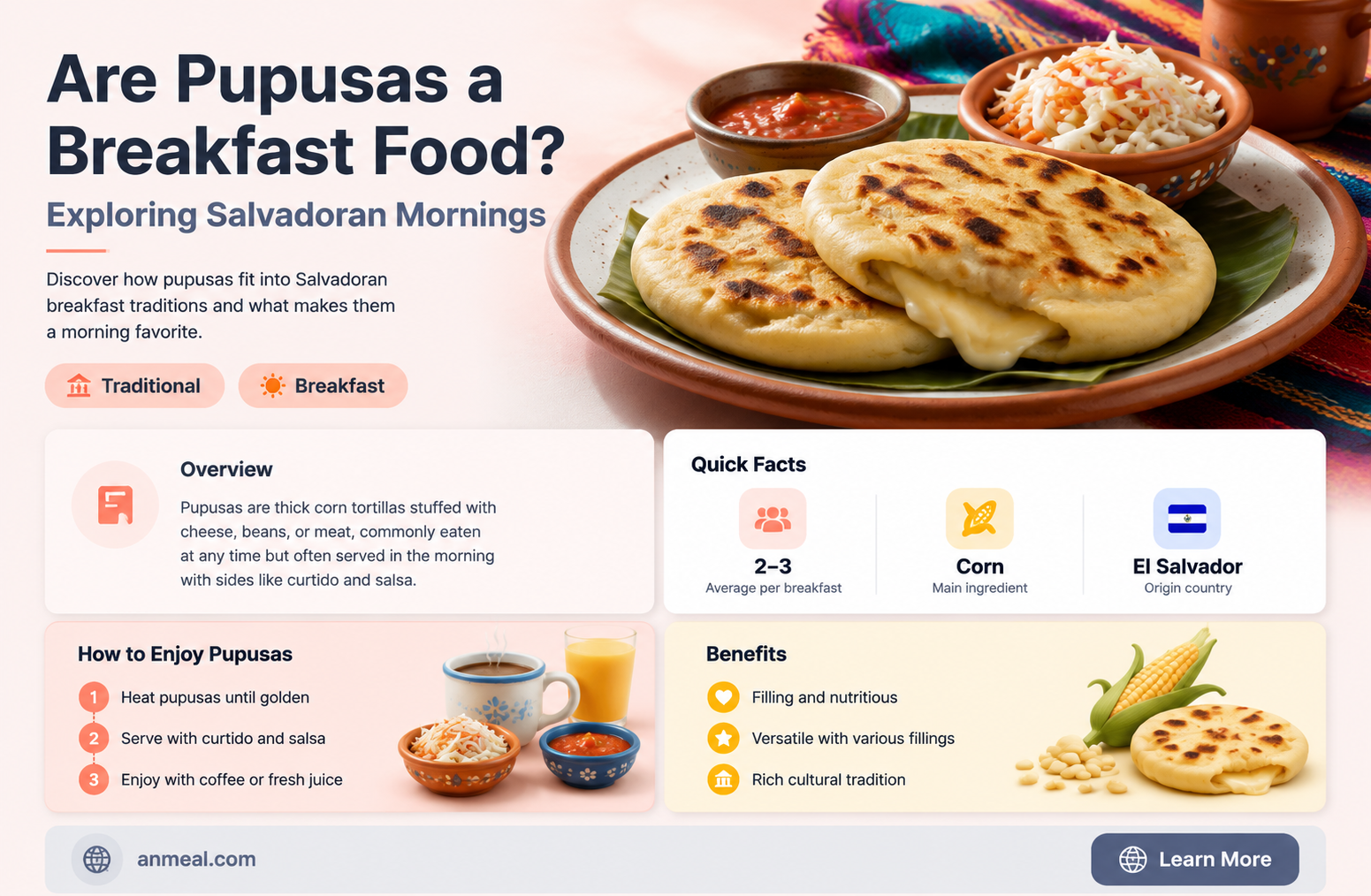 are pupusas a breakfast food