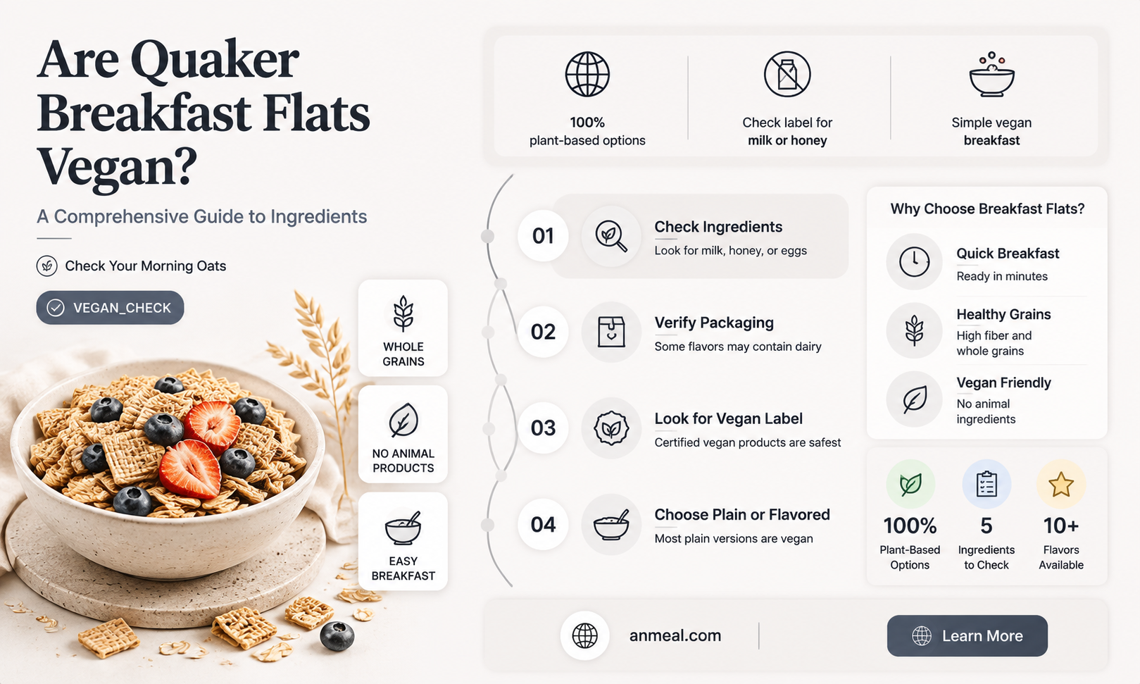 are quaker breakfast flats vegan
