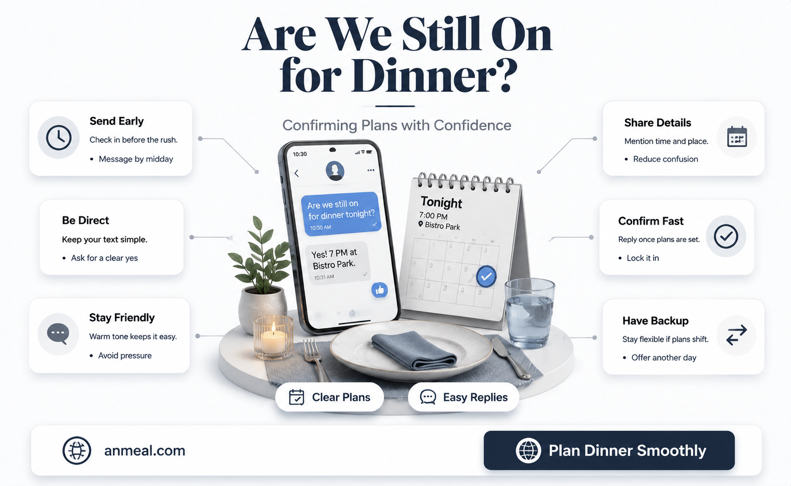 are we still on for dinner