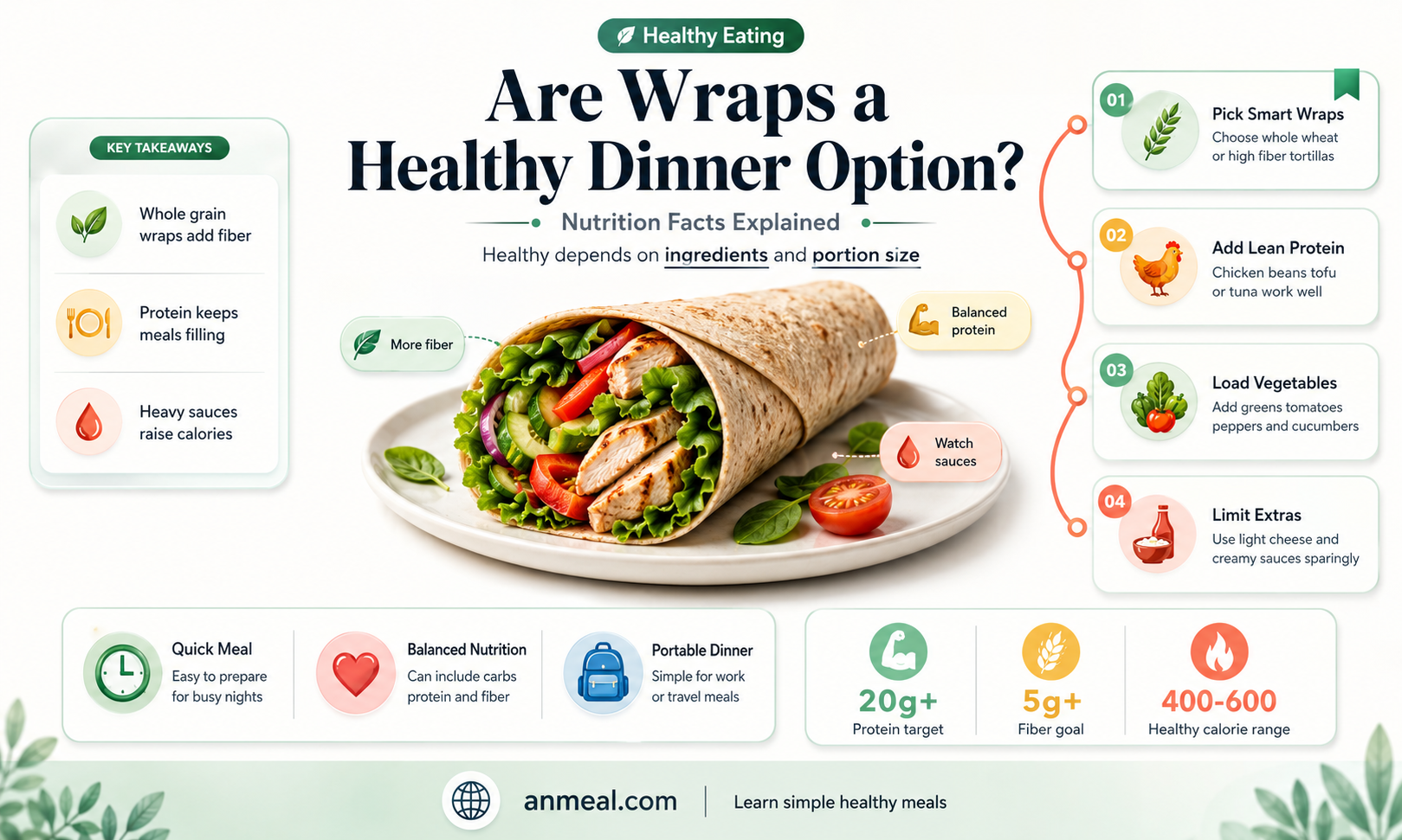 are wraps healthy for dinner