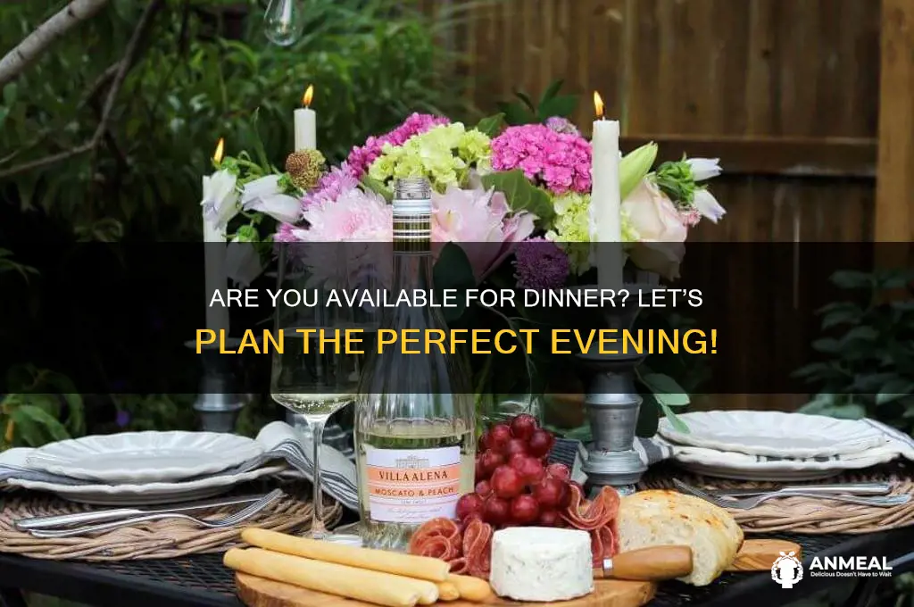 are you available for dinner