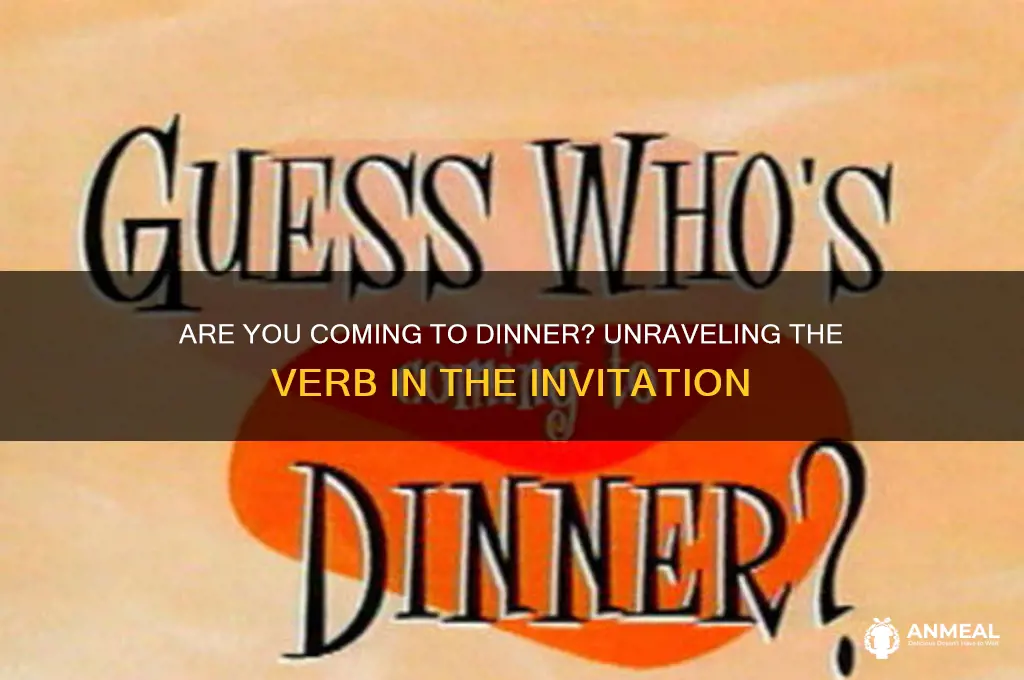 are you coming to dinner what is the verb