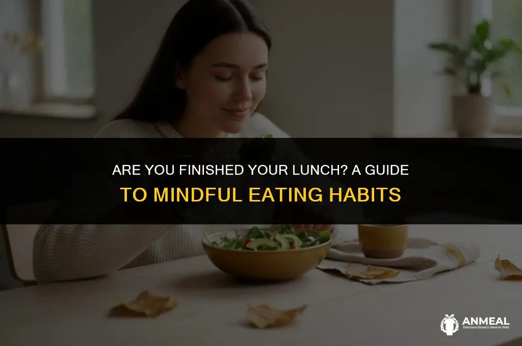 are you finished your lunch