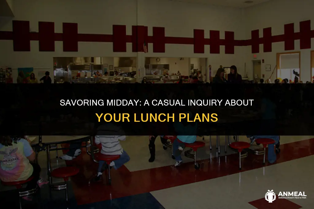 are you have lunch yet