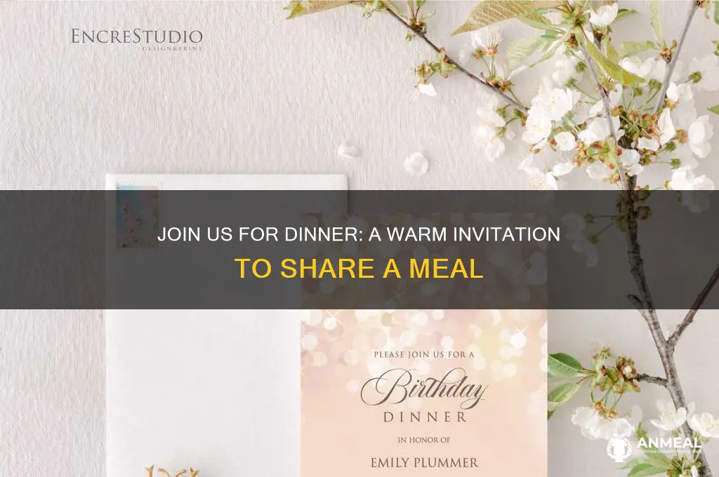 are you joining us for dinner