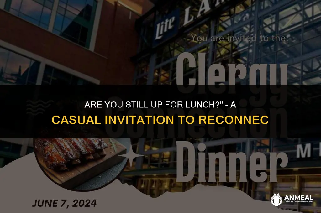 are you still up for lunch