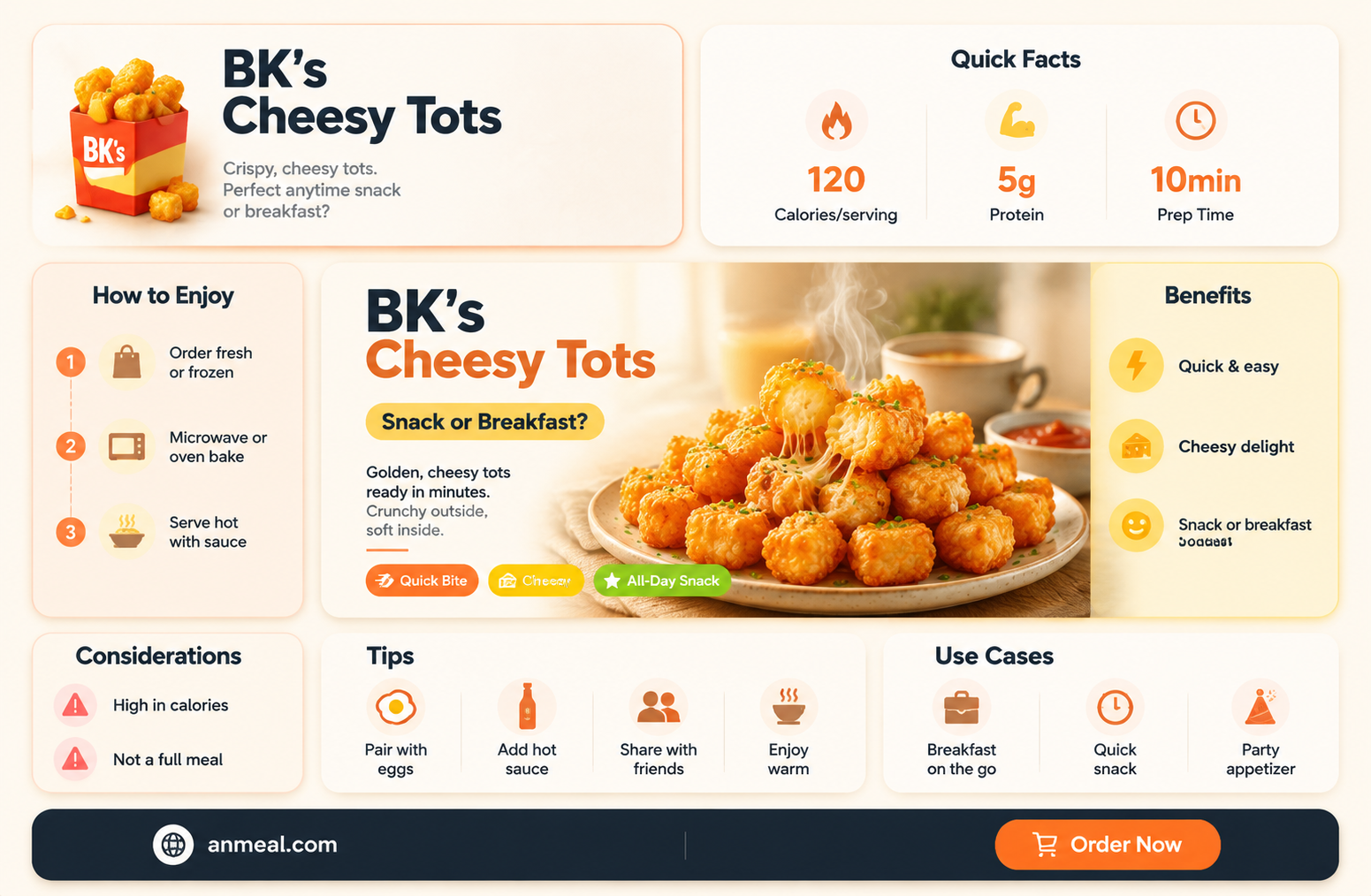 are cheesy totes breakfast item at bk