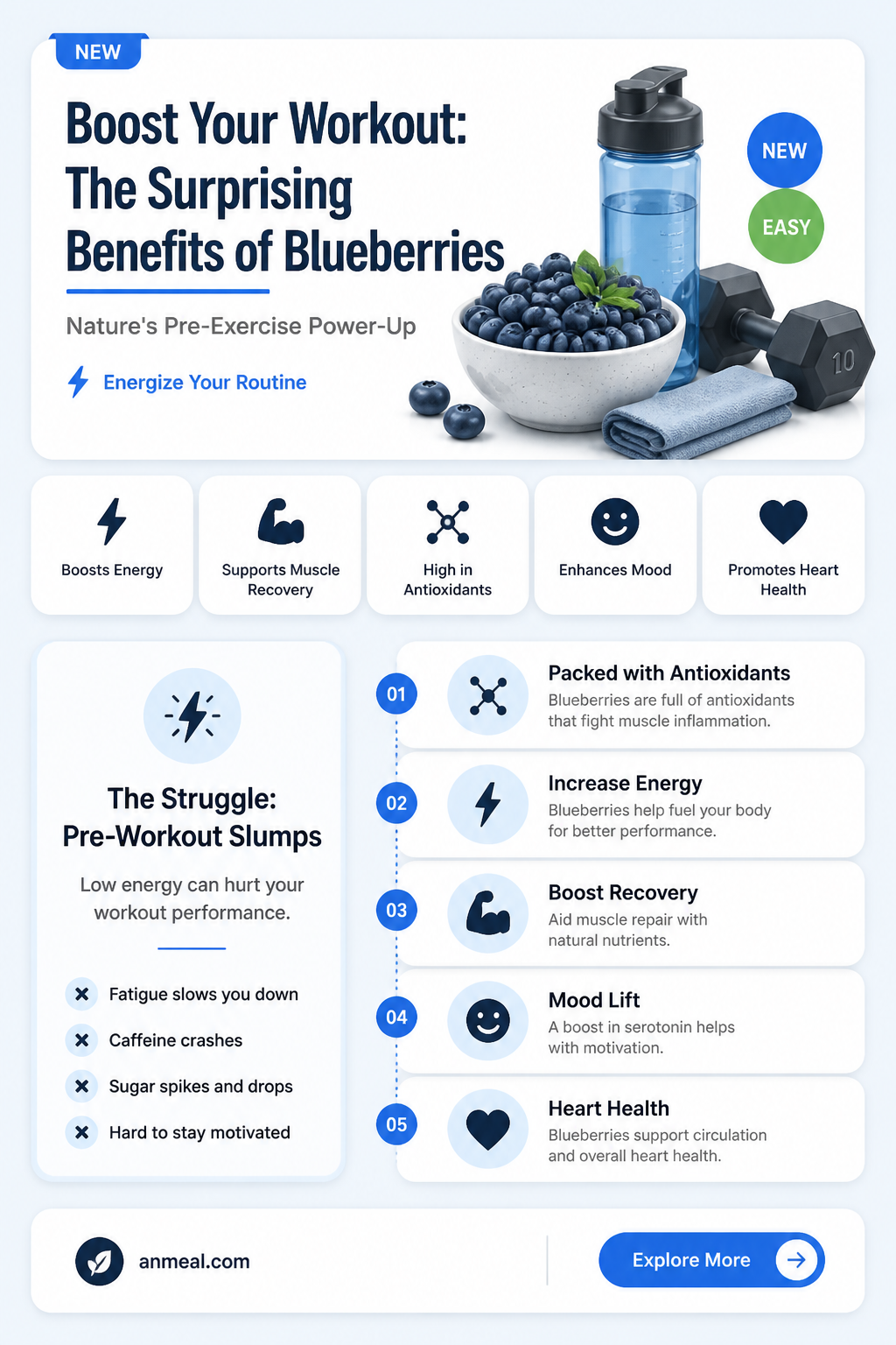 are blueberries a good pre workout snack