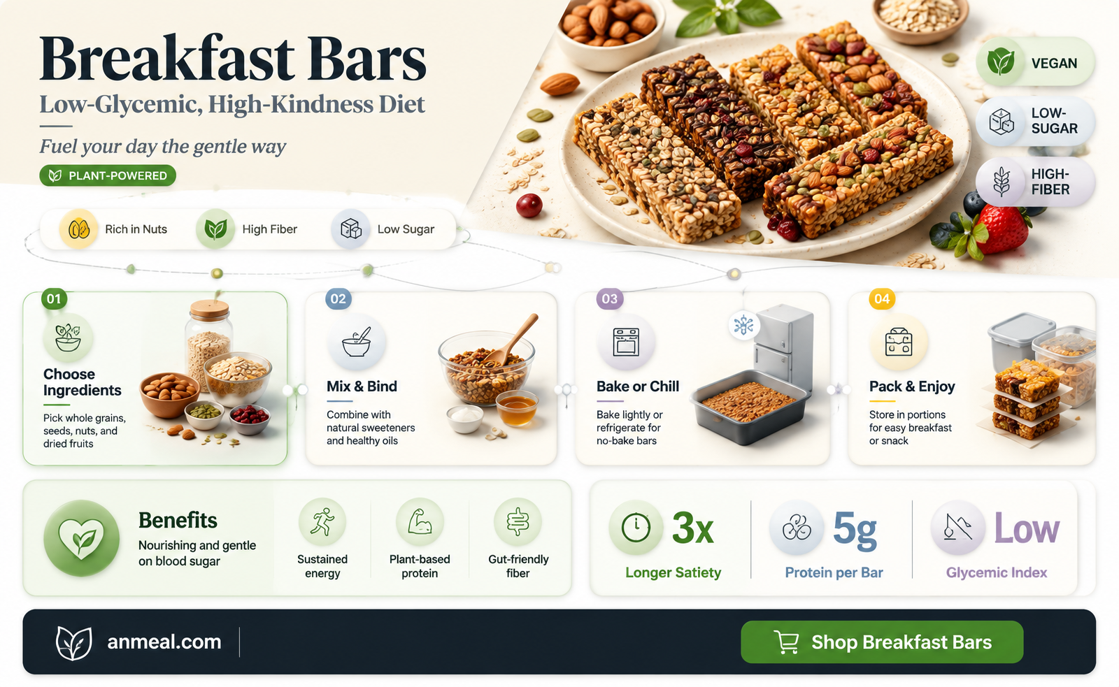 are kind breakfast bars low glycemic