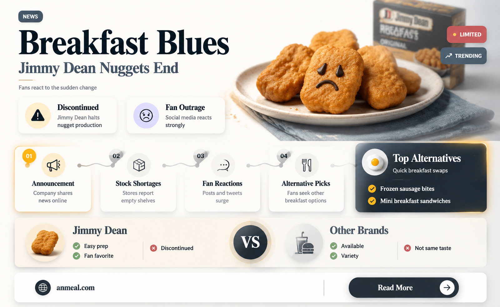 are jimmy dean breakfast nuggets discontinued