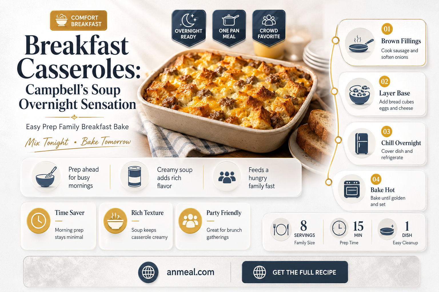 are there overnight breakfast casseroles that call for campbel